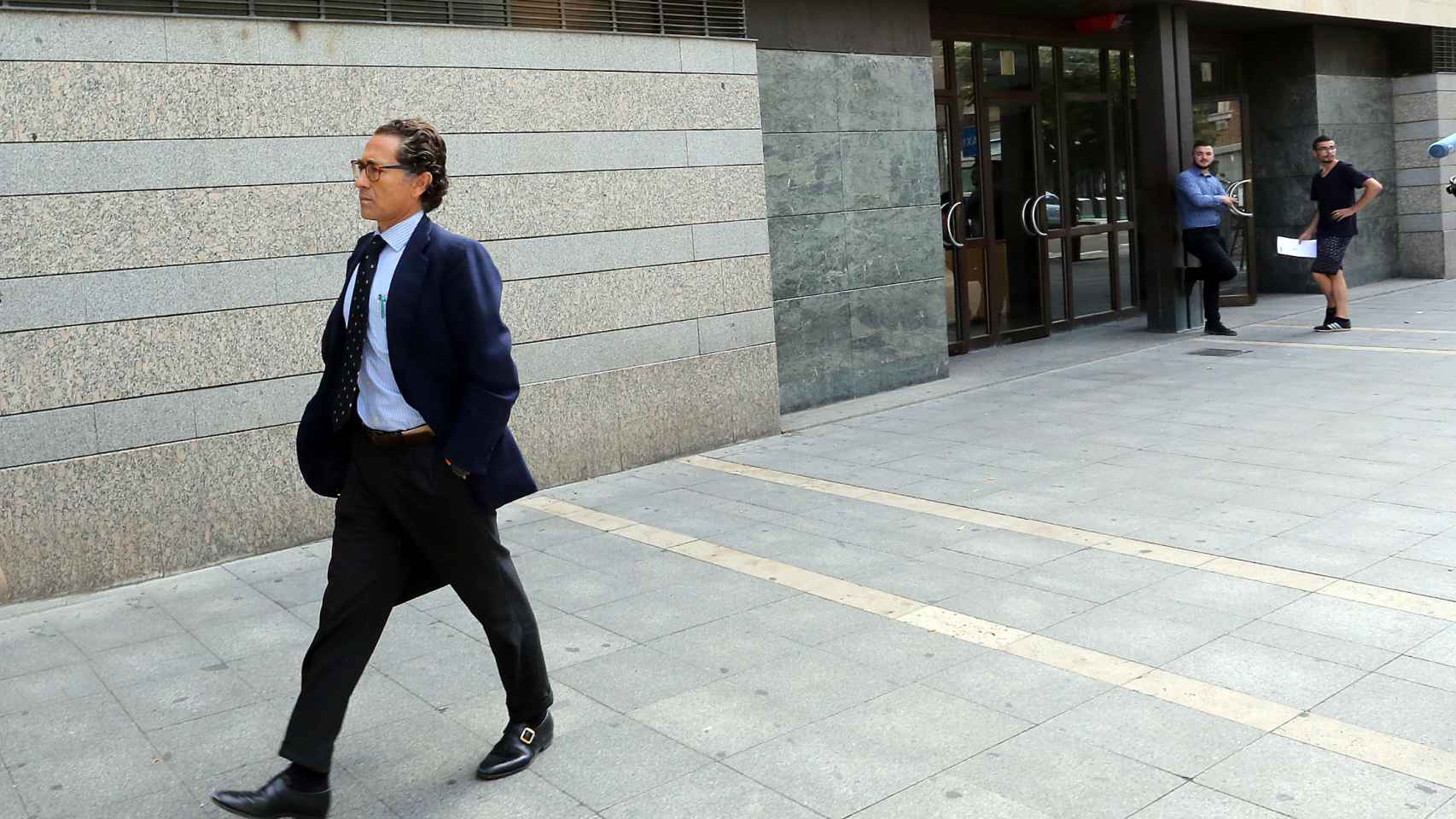 El empresario Álvaro Fuster tras declarar en la instrucción de la trama eólica  en julio de 2018