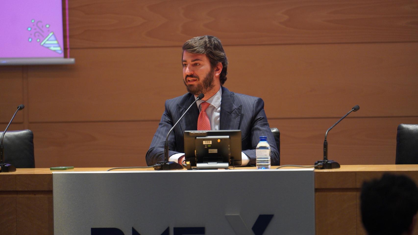 El vicepresidente de la Junta, Juan García-Gallardo, durante su intervención este miércoles en StartUp Olé 2023.