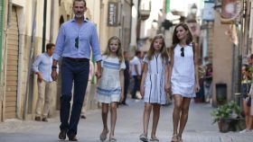 La Familia Real en el verano de 2017 en Sóller, Mallorca.