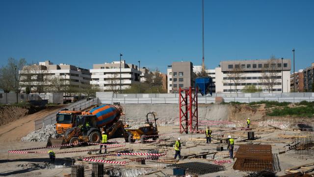 Obras del Plan Vive de alquiler social de la Comunidad de Madrid en Getafe.