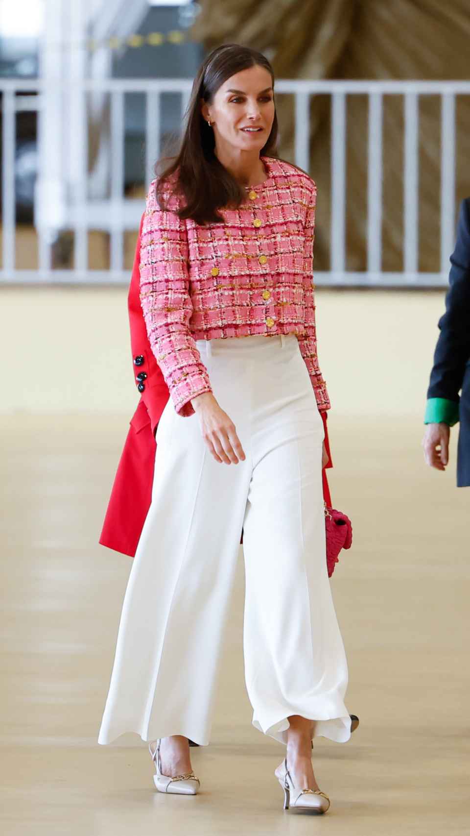 El 'outfit' que ha escogido la Reina para su último acto de la semana.