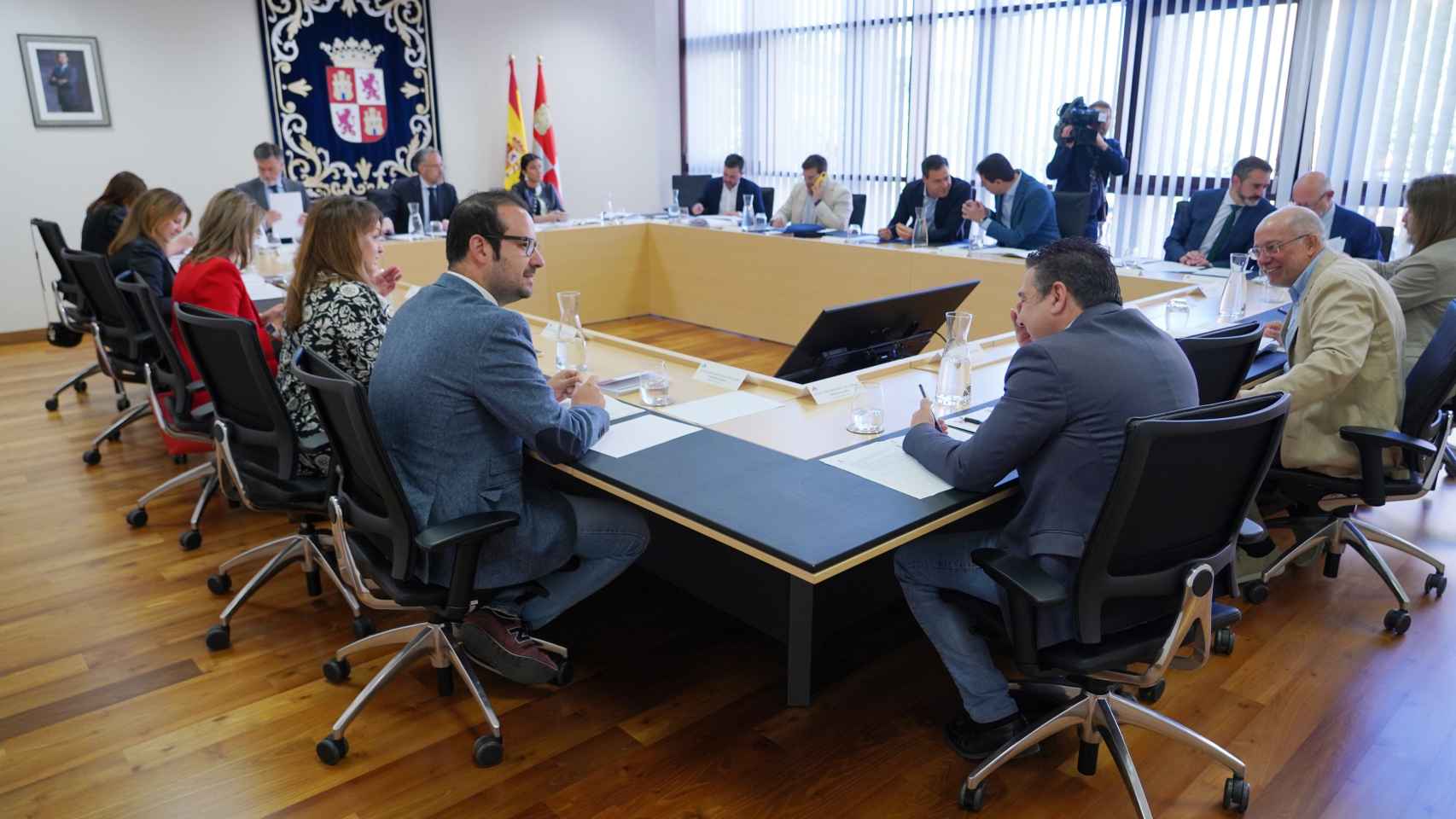 Imagen de la Junta de Portavoces de las Cortes celebrada este jueves.
