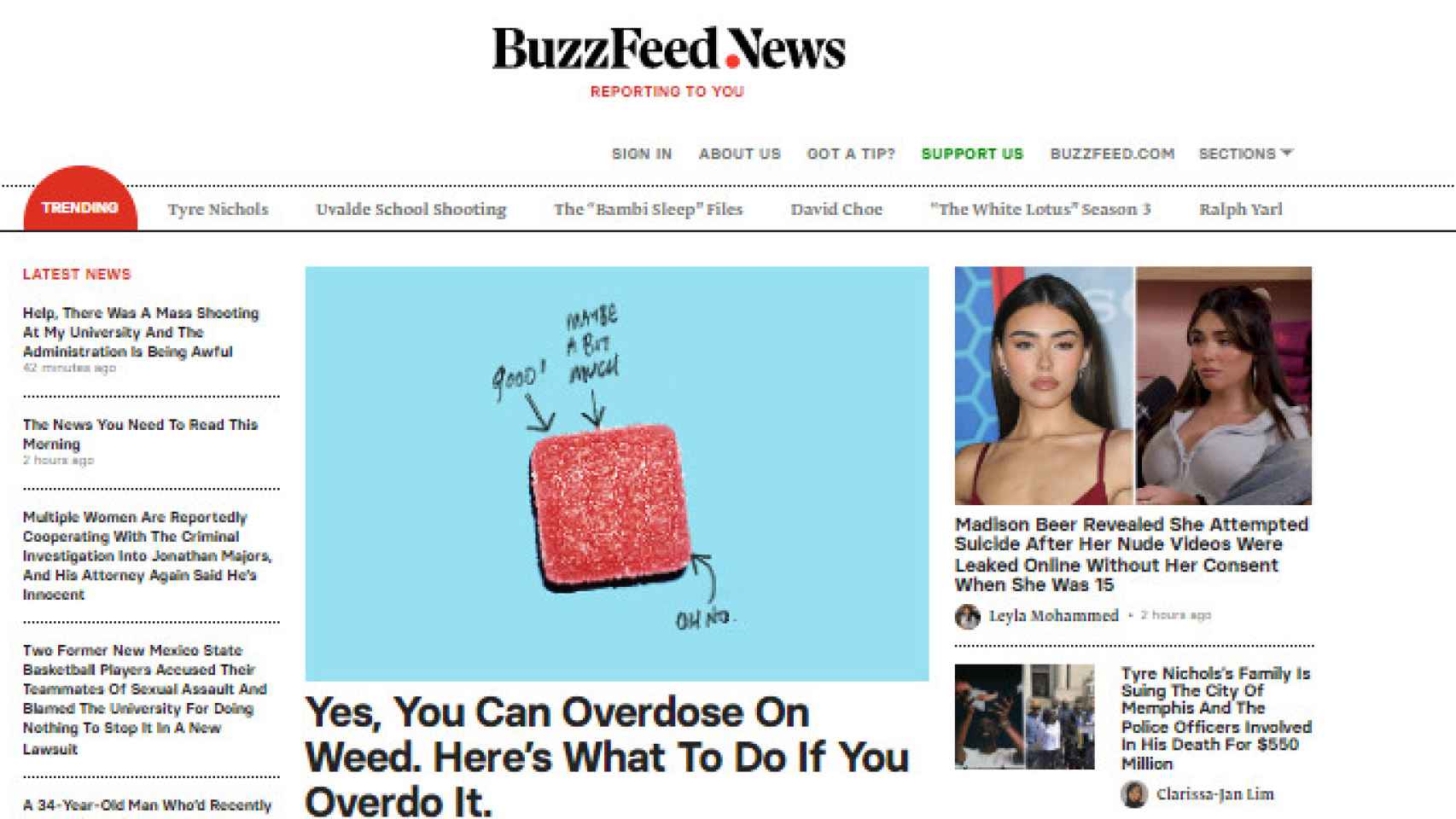 Portada de BuzzFeed News del 20 de abril de 2023