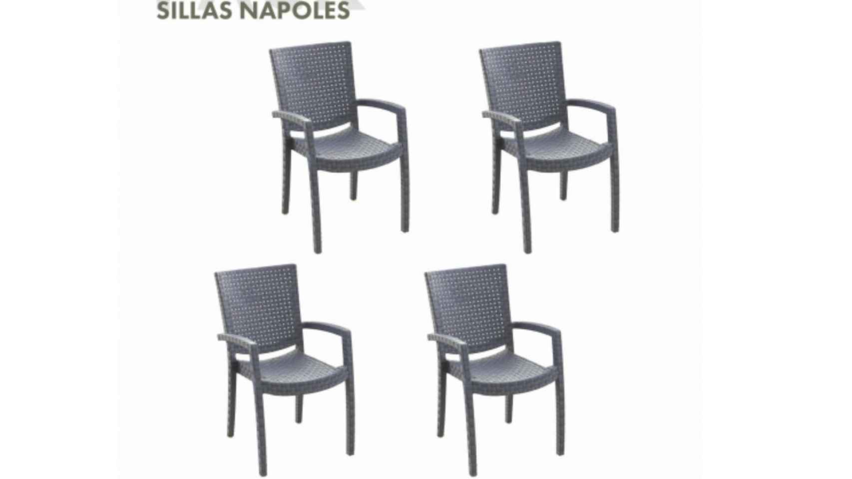 Conjunto 4 sillas.