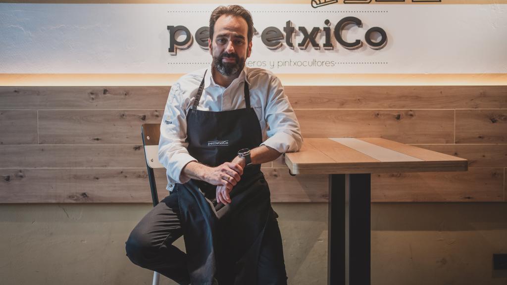 Josean Merino, en el restaurante PerretxiCo de Cuzco, Madrid.