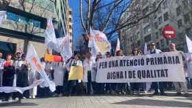 Protesta frente a la Conselleria de Sanidad del Sindicato Médico el pasado mes de enero.