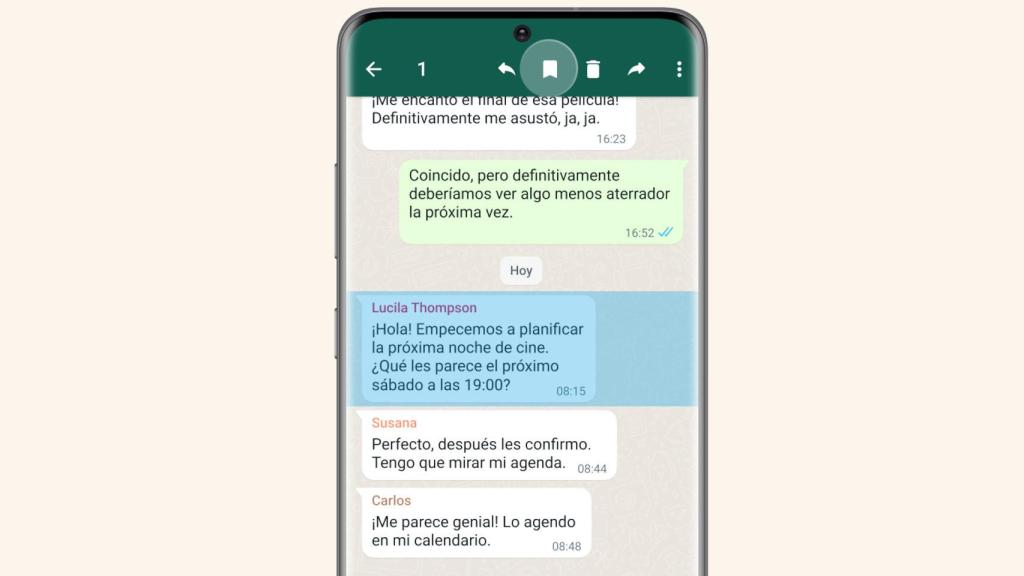 WhatsApp ahora nos permite conservar mensajes
