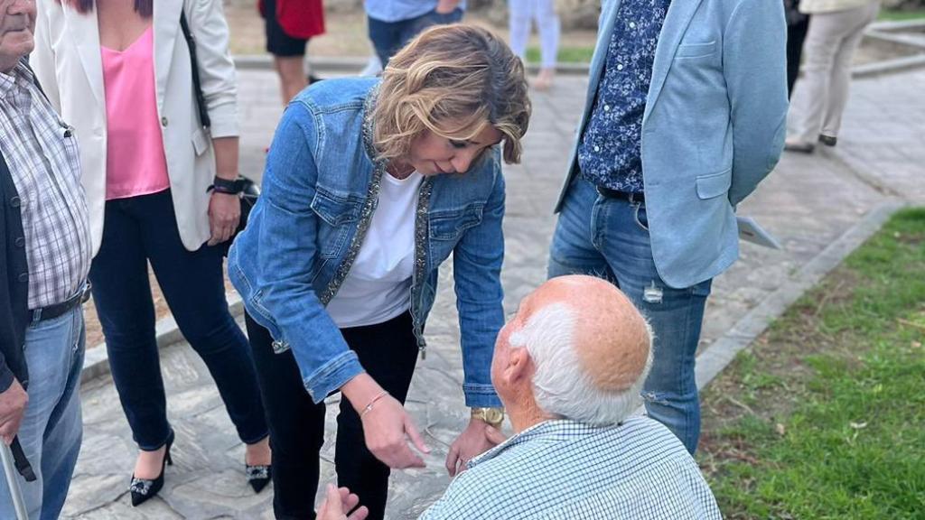 La expresidenta de Andalucía, Susana Díaz, en un acto reciente en un municipio de Málaga.