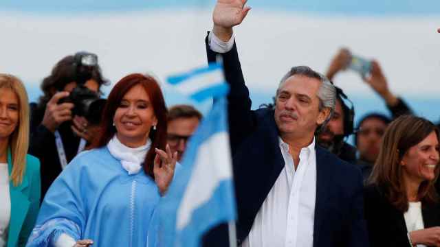 Alberto Fernández junto a Cristina Kirchner en un mitin de octubre de 2019.