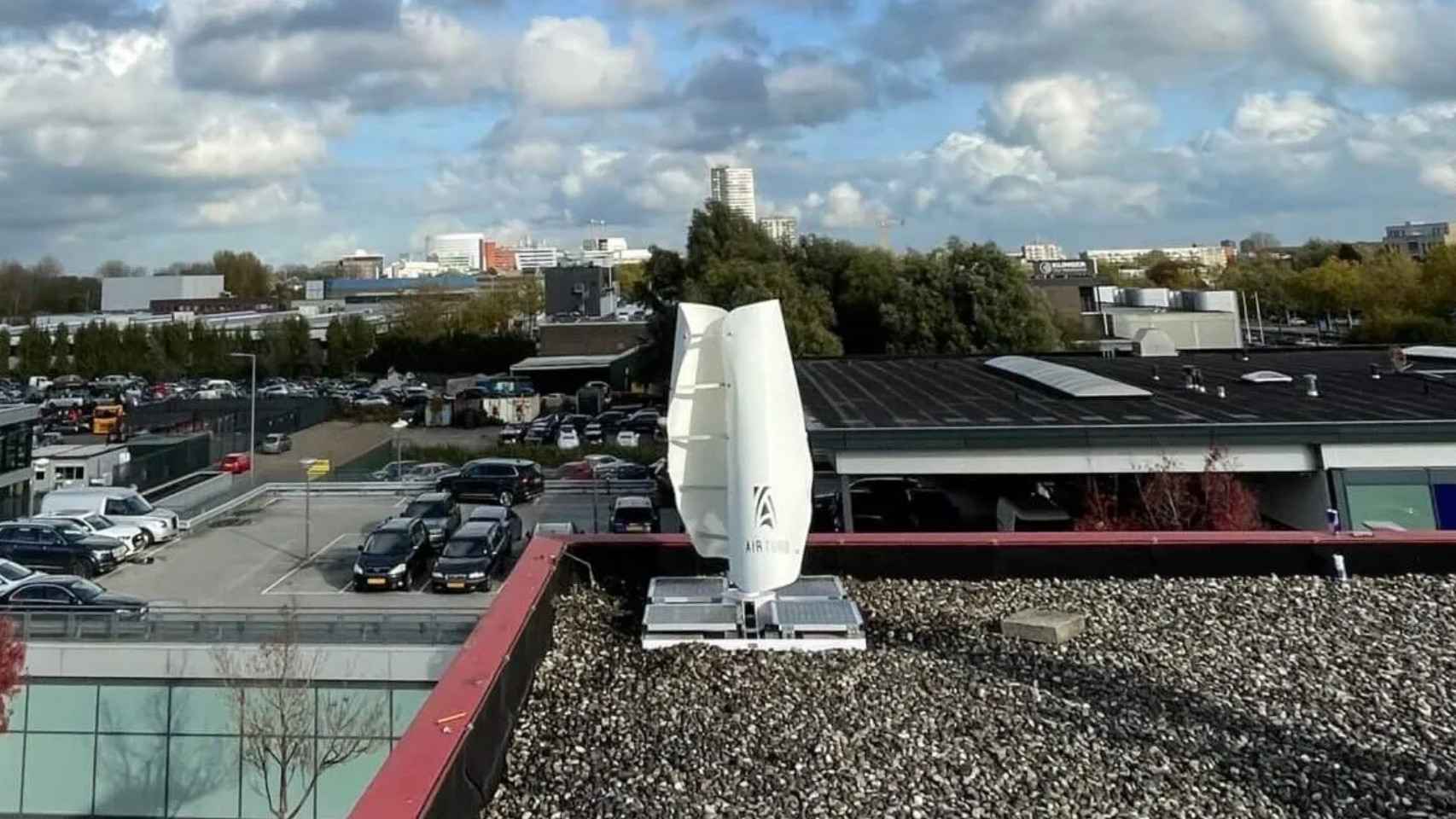 El sistema instalado en un tejado.
