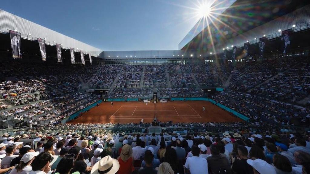 Pista Manolo Santana de la Caja Mágica durante el Mutua Madrid Open