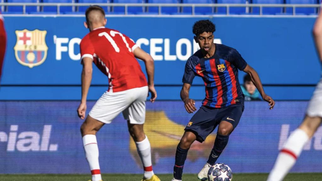 Lamine Yamal, en la Youth League con el Barça