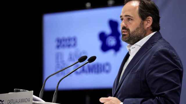 Paco Núñez, presidente del PP de Castilla-La Mancha, este domingo.