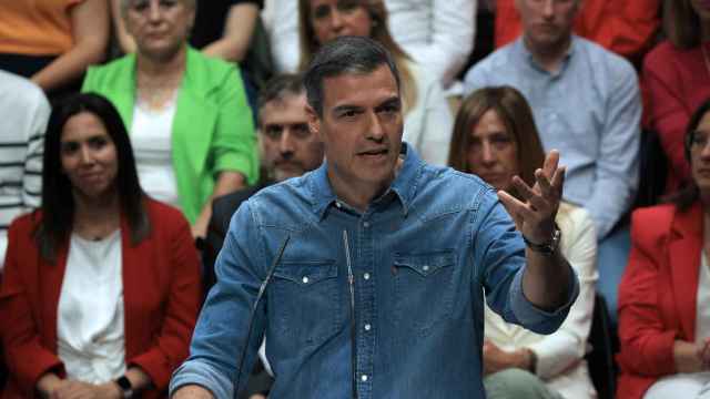 El presidente del Gobierno y secretario general del PSOE, Pedro Sánchez, este domingo en un acto del partido en Fuenlabrada.