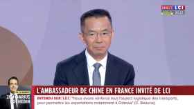 El embajador de China en Francia, Lu Shaye, durante su entrevista en la televisión francesa