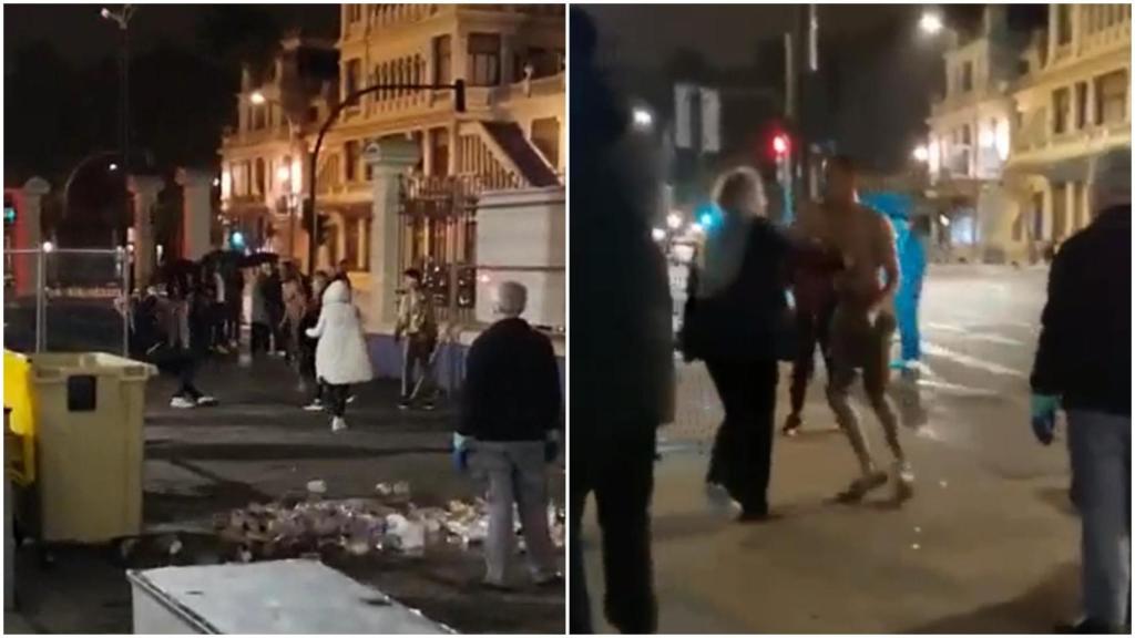 Vídeo: Brutal pelea en la madrugada de A Coruña frente a la futura sede de la AESIA