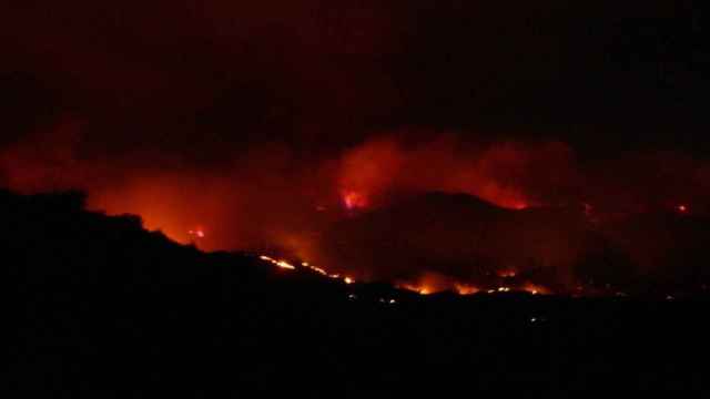 Imagen del incendio originado en Coín.