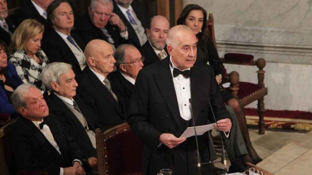 José Terceiro Lomba, en su discurso de entrada en la Real Academia de la Lengua, en noviembre de 2012.