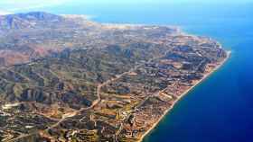 Vista aérea de la Costa del Sol Occidental.