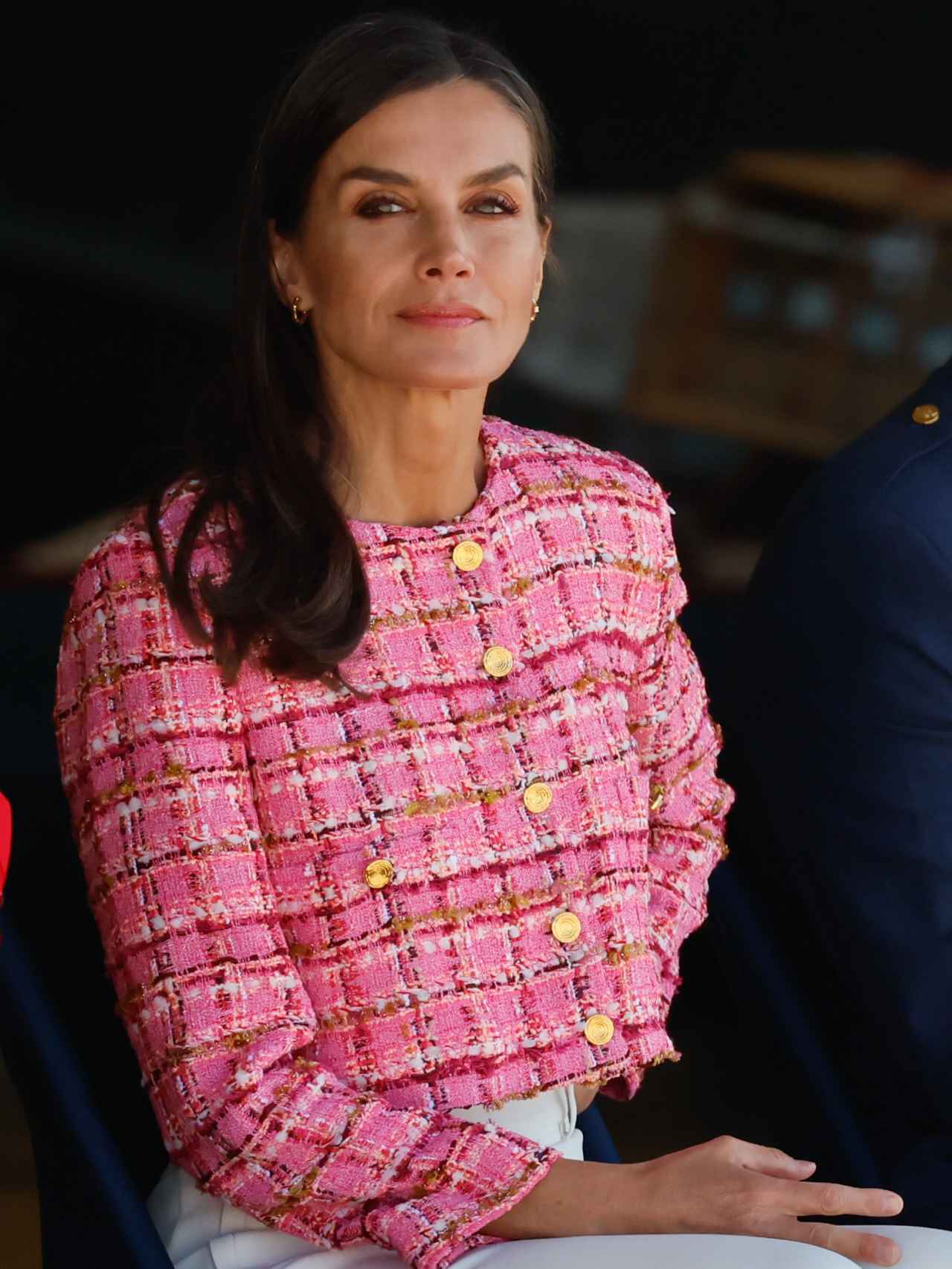 La reina Letizia con chaqueta Tweed de MIRTO