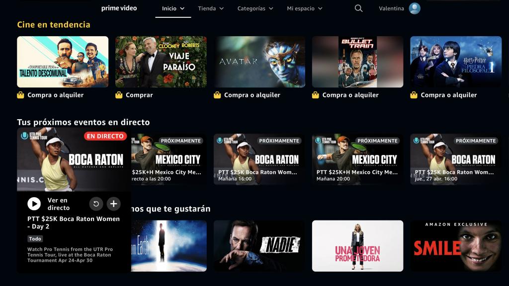 Eventos en directo en Prime Video