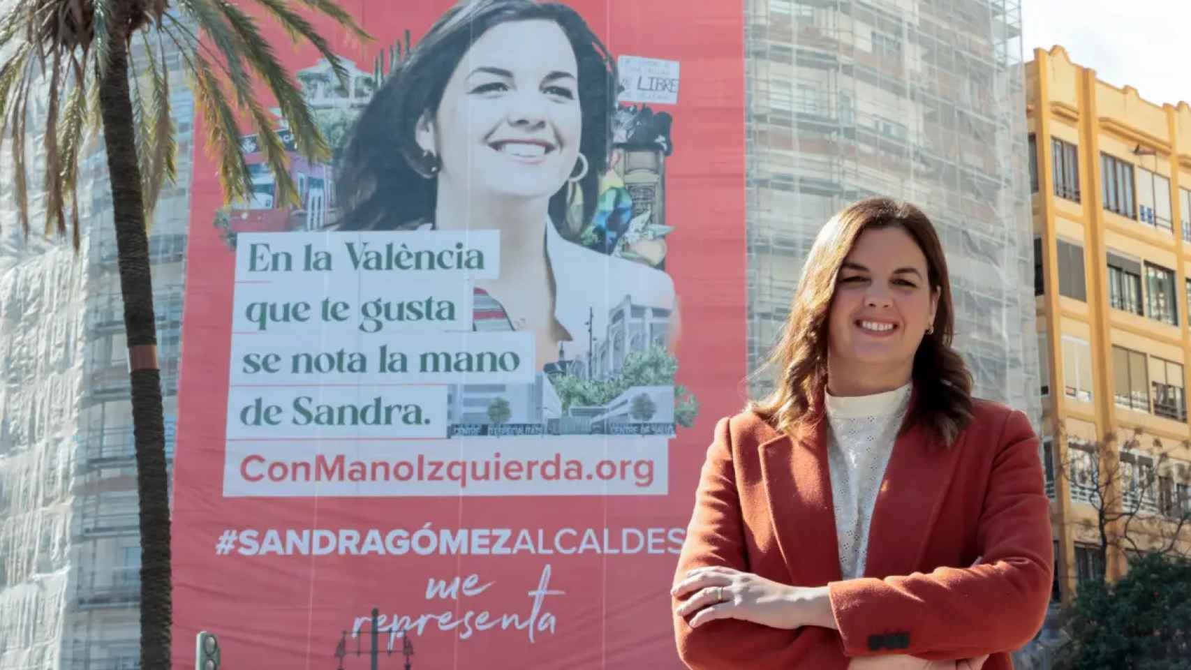 La candidata por el PSOE a la alcaldía de Valencia y actual vicealcaldesa, Sandra Gómez.