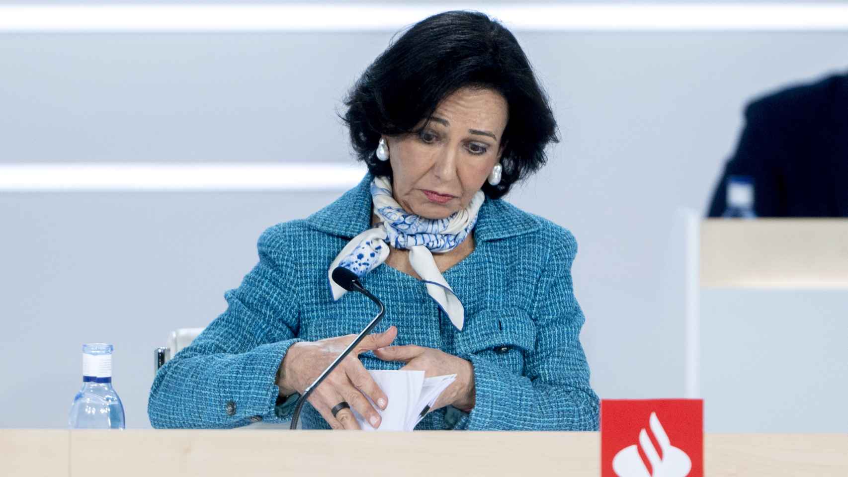 La presidenta del Banco Santander, Ana Botín, durante una junta general de accionistas de Banco Santander.