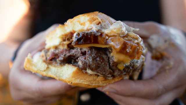 La hamburguesa americana 'Belly-pie' ganadora de la Champions de Madrid.
