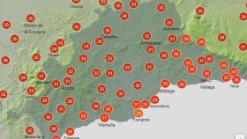 El pronóstico del tiempo en Málaga.