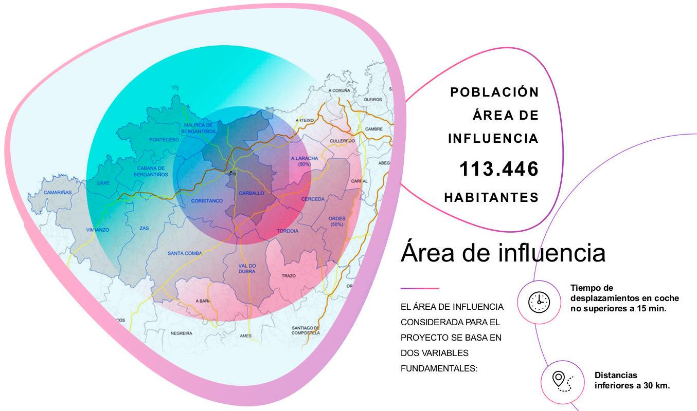 El área de influencia que estiman para A Revolta (fuente: A Revolta)