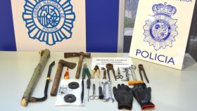 Algunos de los objetos incautados por la Policía Nacional