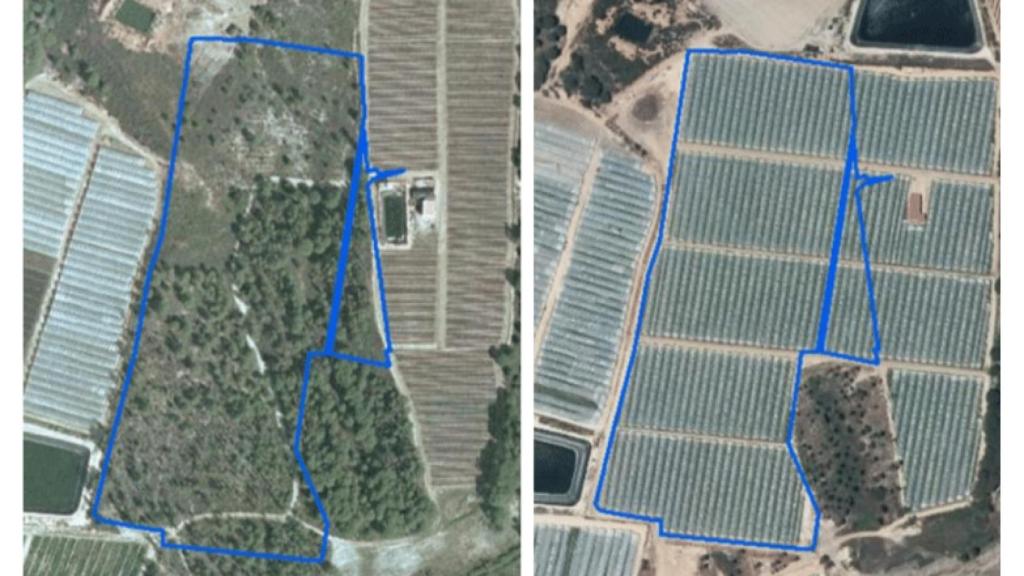 Ejemplo de transformación efectuada en el periodo 2004 - 2015 dentro de zona A.