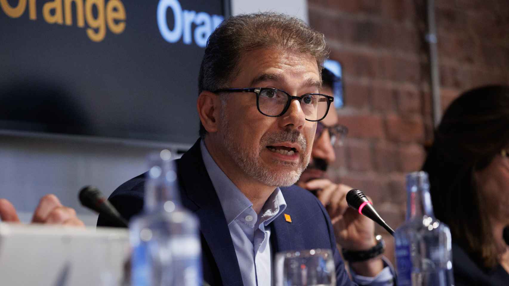 Ludovic Pech, consejero delegado de Orange España, en la rueda de prensa de presentación de los resultados del primer trimestre.