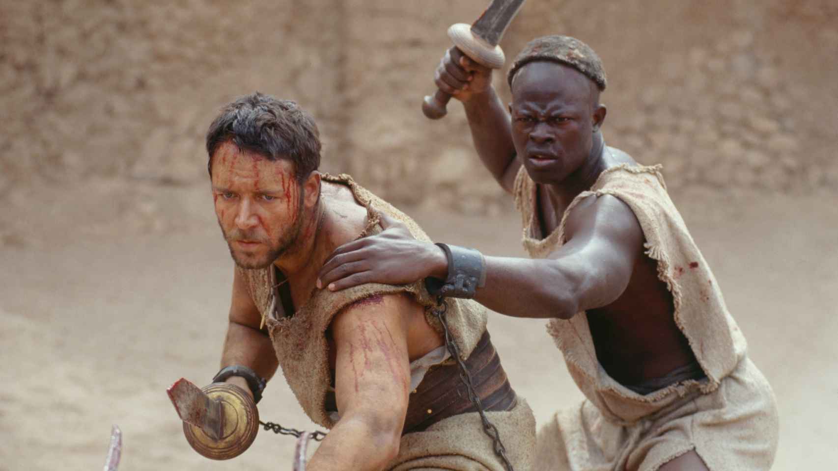 A lo largo de todo el film de Gladiator (2000) se pueden apreciar las gladius