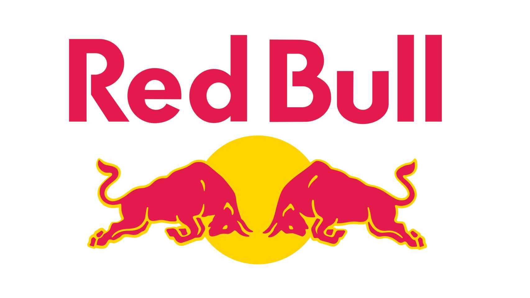 Logotipo de Red Bull: dos toros bravos enfrentados delante de un círculo amarillo.