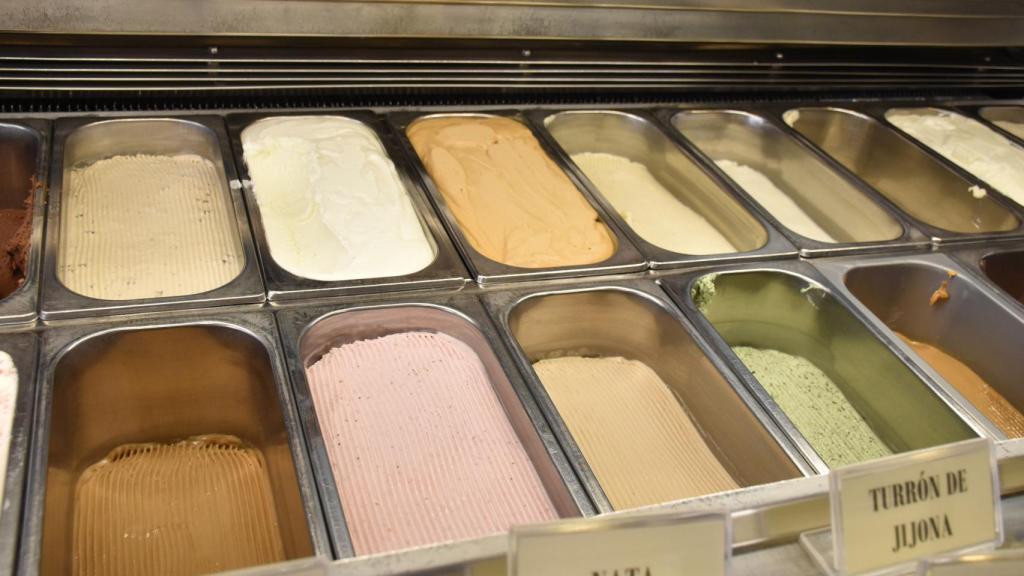Diferentes helados en Iborra