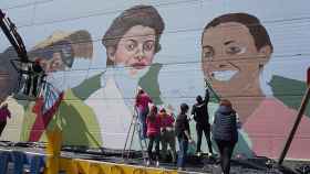 El mural por la Igualdad que se ha creado en Mojados