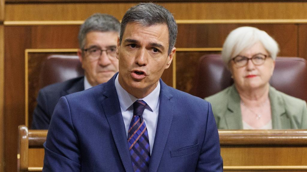 El presidente del Gobierno, Pedro Sánchez, este martes en el Congreso de los Diputados.