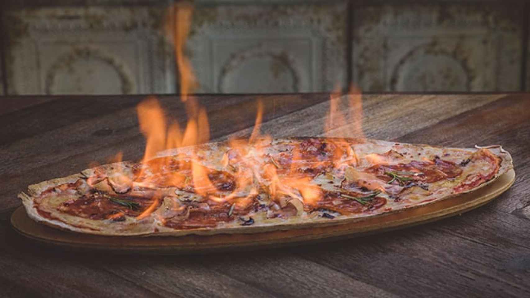 La pizza que presuntamente causó el incendio de Burro