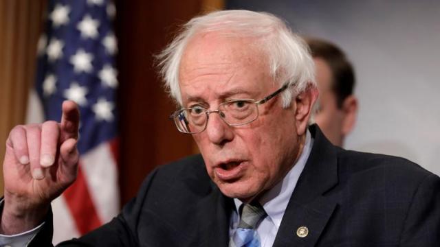 Bernie Sanders durante su campaña en 2020.