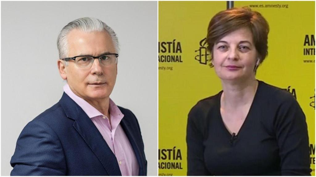 Baltasar Garzón y Virginia Álvarez, en el VII Encuentro Internacional Acampa en A Coruña