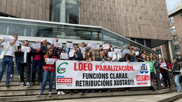 Los funcionarios de Justicia de A Coruña seguirán convocando paros generales en mayo