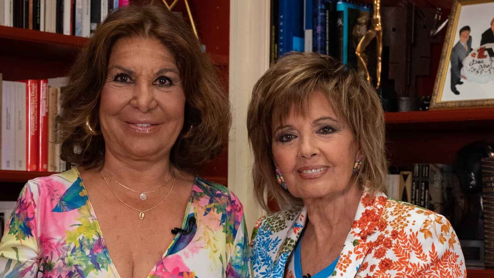 María Teresa Campos junto a su gran amiga Meli Camacho en una imagen de sus redes, cuando empezaron a grabar su programa en YouTube.