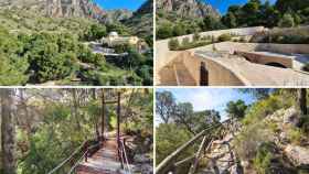 Montaje de imágenes del parque de montaña San Cayetano en Crevillente (Alicante).