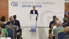 Intervención de Fernández Mañueco ante los candidatos del PP en Salamanca