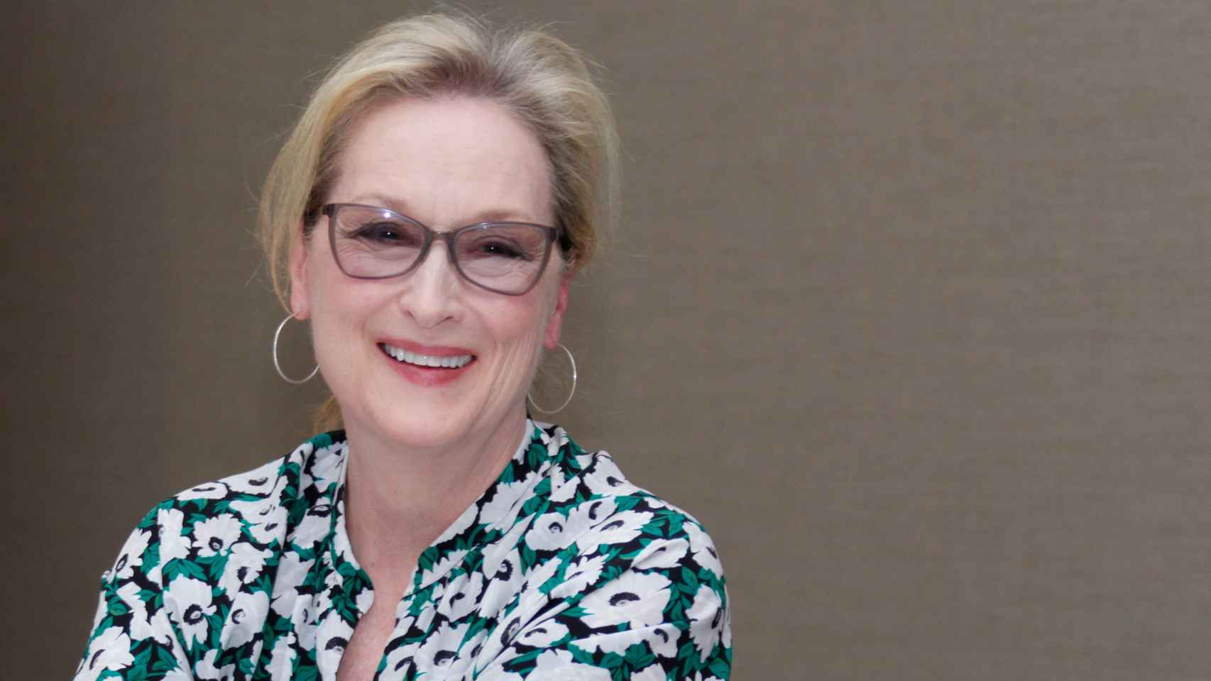 Meryl Streep, durante la presentación de una película.