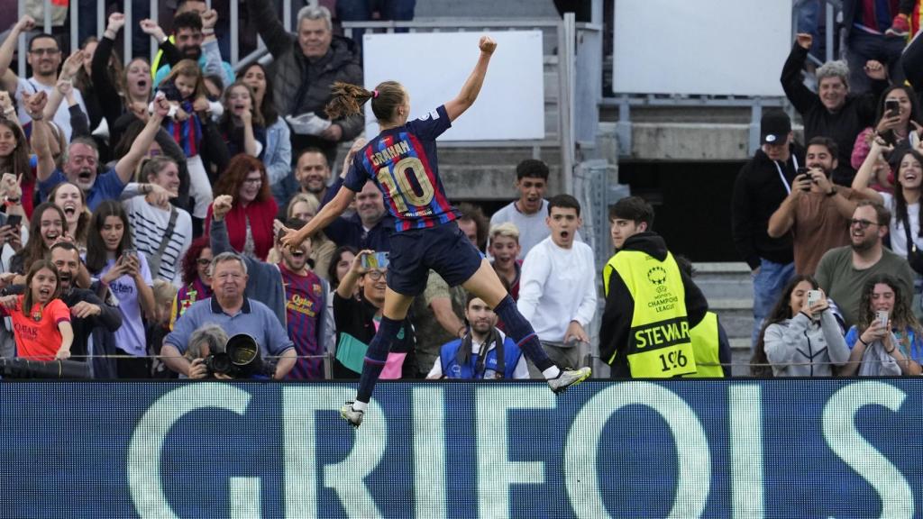 Graham celebra su gol en el partido de vuelta ante el Chelsea.