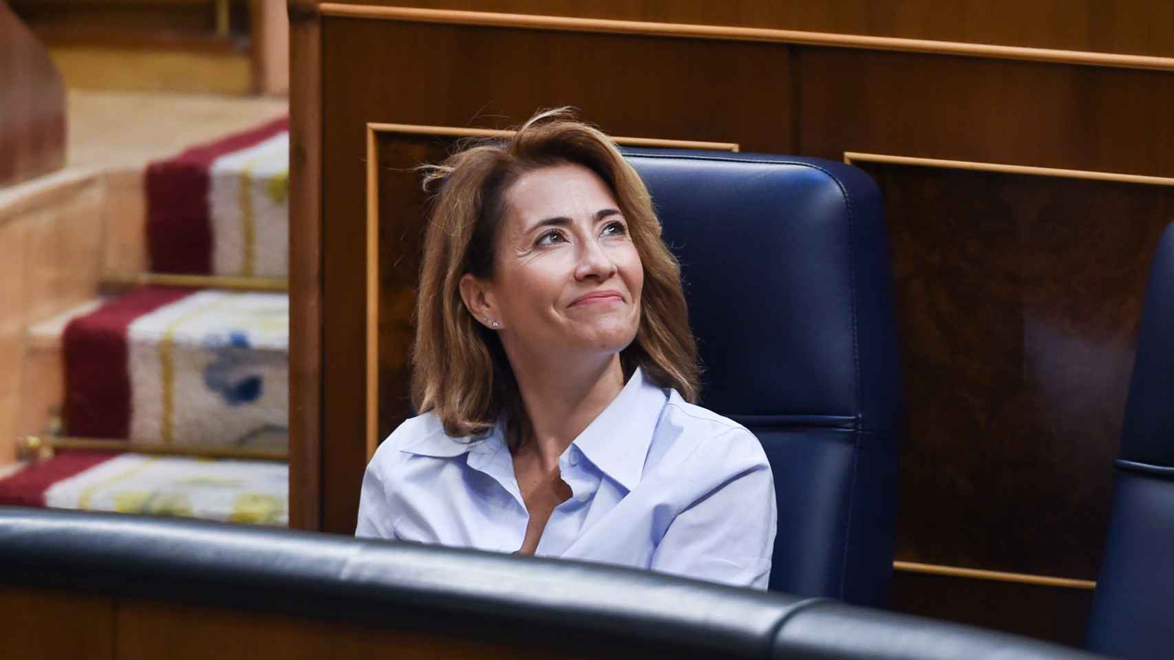 La ministra de Transportes, Raquel Sánchez, este jueves en el Congreso de los Diputados.