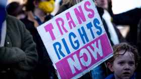 Protesta por los derechos trans en Estados Unidos.