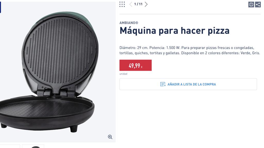 Máquina para hacer pizza.